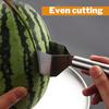 Fruchtschneider Edelstahl Manuell Küchenhelfer Honigmelone Obstschneider für Honigmelone Papaya Kuchen Dessert BBQ
