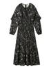 Botanical Letter Print Dress CWFO261036BLK36
