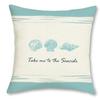 Home Decor Seaside Starfish & Shells Decorative Pillow Covers Pattern Cushion Cover Suitable For Sofa Bedroom Car Pillow Cover