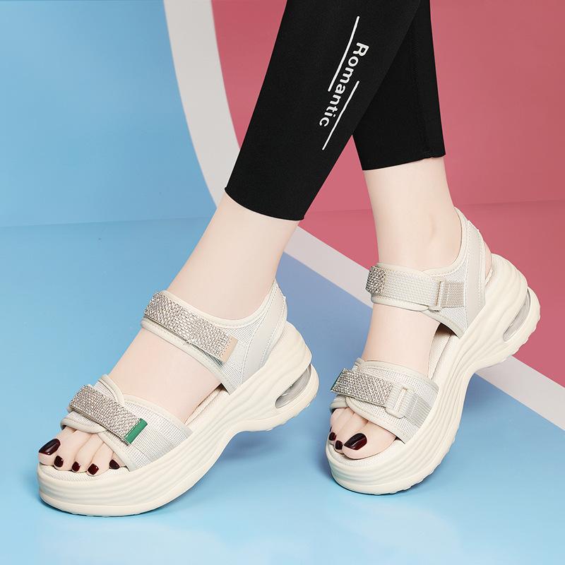 Platform-soled sports sandals New summer lightweight soft-soled fashion outer wear flat-soled versatile casual women's shoes