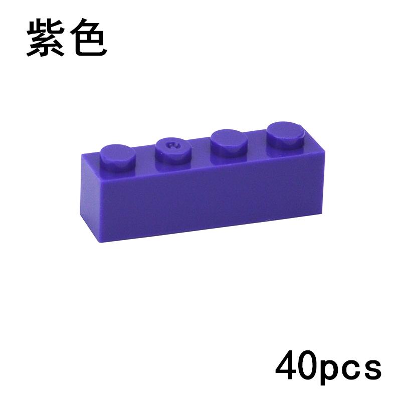 40PCS DIY 1x4 Dots Thick Figures Bricks Educational Creative Size 1*4 Dots Building Blocks Compatible With 3010 Toy For Children