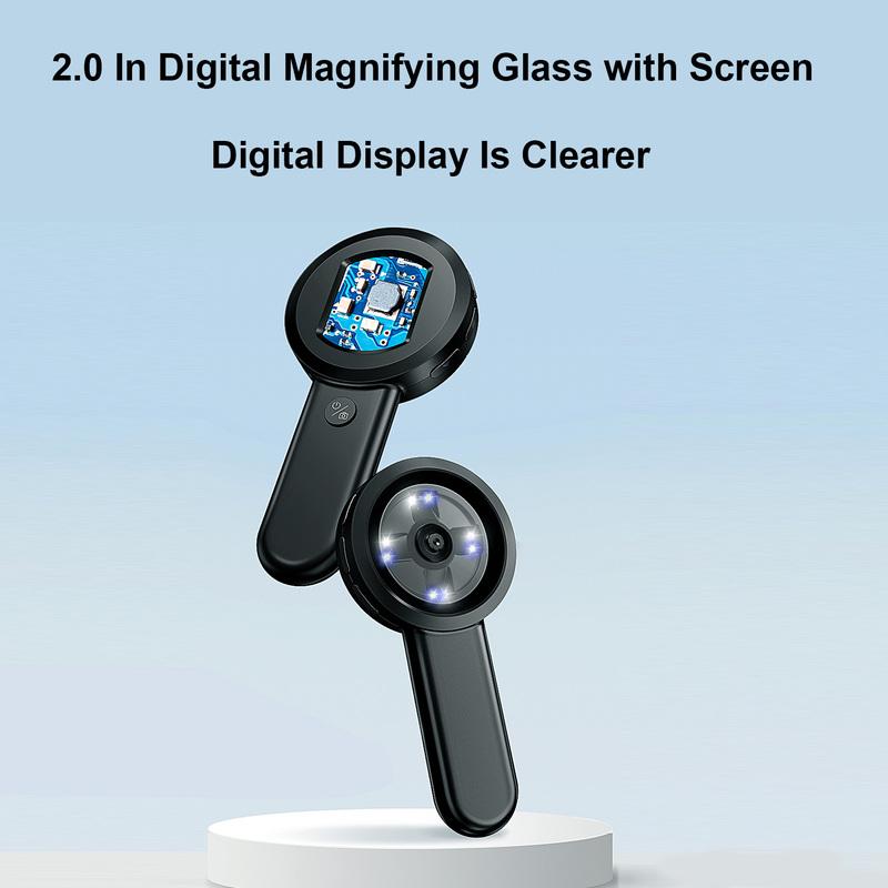 Portable Digital Magnifier Handheld Magnifying Glass with 2.0 Inch Screen 100W Pixels