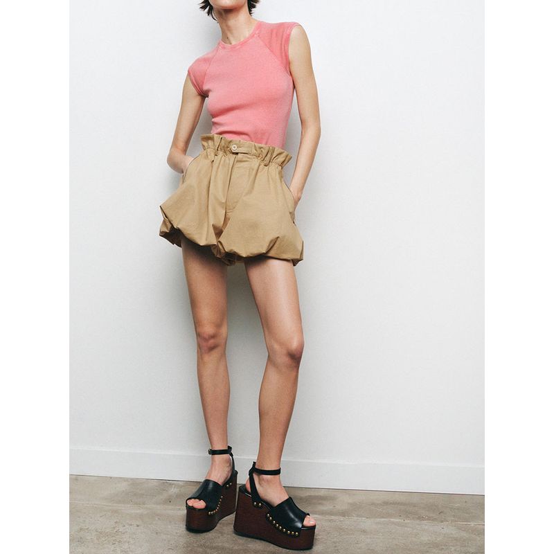 Za2025 Summer New Product Women's Clothes Casual All-Matching Elastic Waistband Balloon Version Casual Shorts 2712737 710