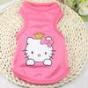 Weste Niedlicher Katzenaufdruck Zweibeinige Hundekleidung Atmungsaktives Weiches T-Shirt für Haustier