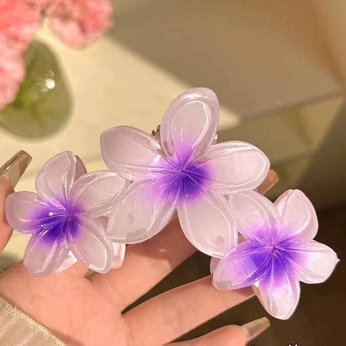 Vintage Damen Mehrfarbige Frangipani Fee Haarspange