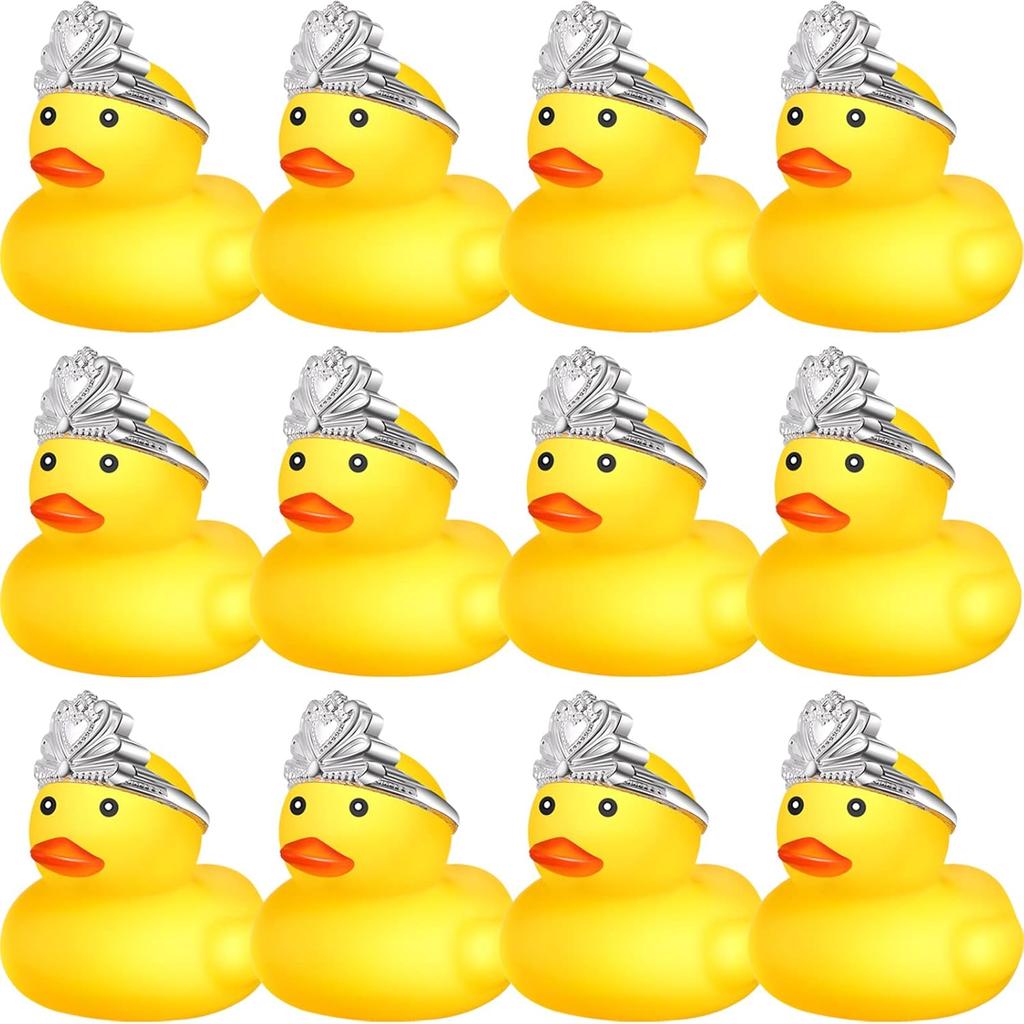 12 Pcs Rubber Ducks With 12 Sunglasses/ Hats/ Headwear/ Scarf Small Cruise Ducks In Bulk Mini Rubber Duckies Toys Gift