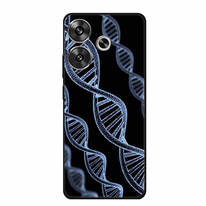 6.79" For Poco M6 4G Case POCOM6 Phone Cover Black Silicone Soft Back Cover Case For Xiaomi Poco M6 4G Case M 6 Protective Coque