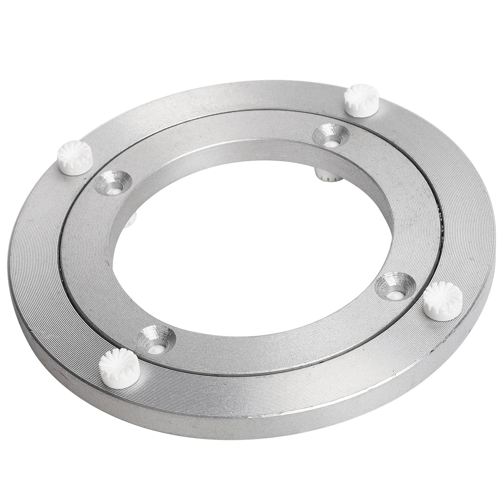 

Бесшумный поворотный стол Улучшенный бесшумный Алюминиевый сплав Вращающаяся фурнитура Поворотный стол Устойчивый и Нескользящий для Обеденного стола(5 дюймов ) 5in