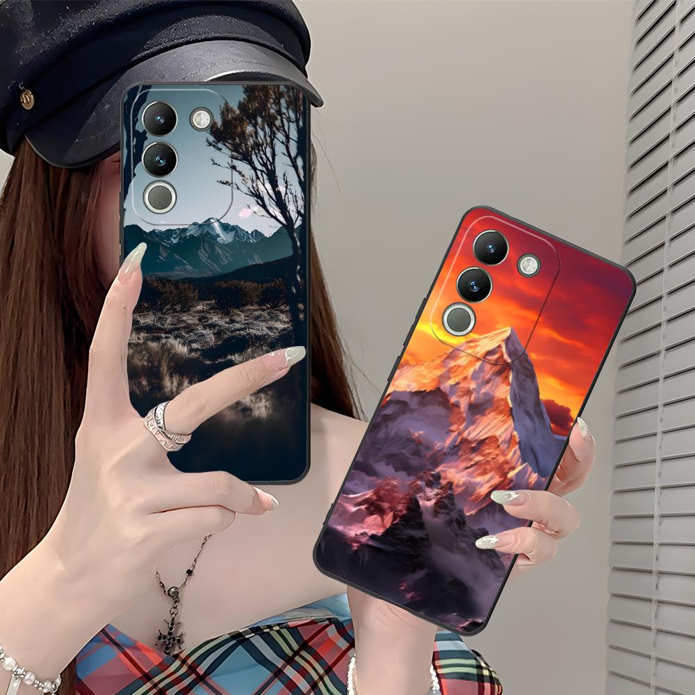 Mountain Forest Mobile Phone Case for VIVO V60 V50 V40 V30 V29 V27 V25 V23 Pro Lite 5G Colorful Printing Cover Smartphone Luxury