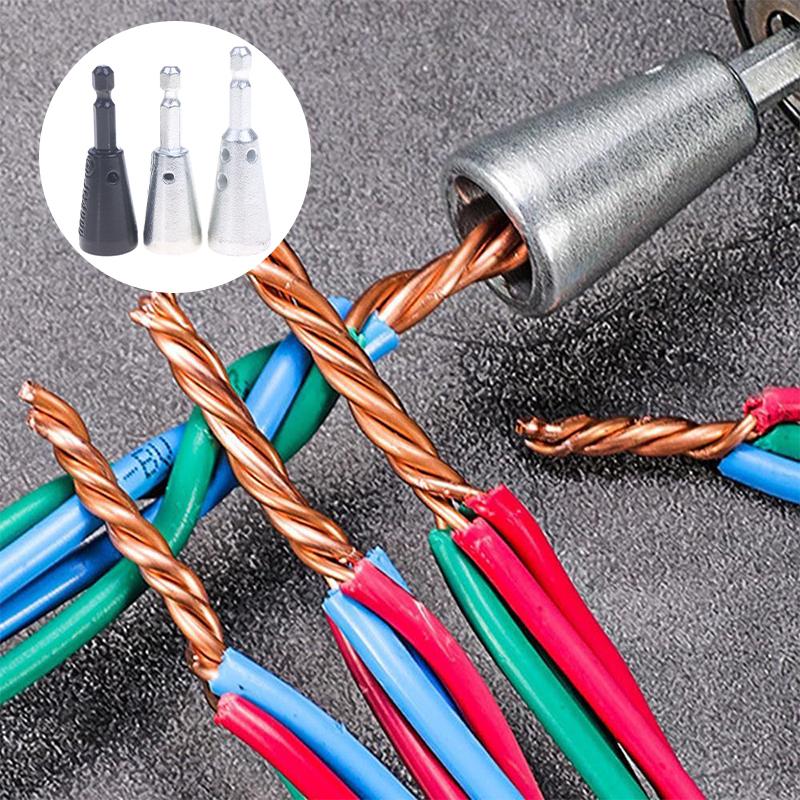 Wire Twisting Tool Electrician Universal Peeling-free Wire Arranging Tool For Power Drill Drivers Twisted Connector Cable Device