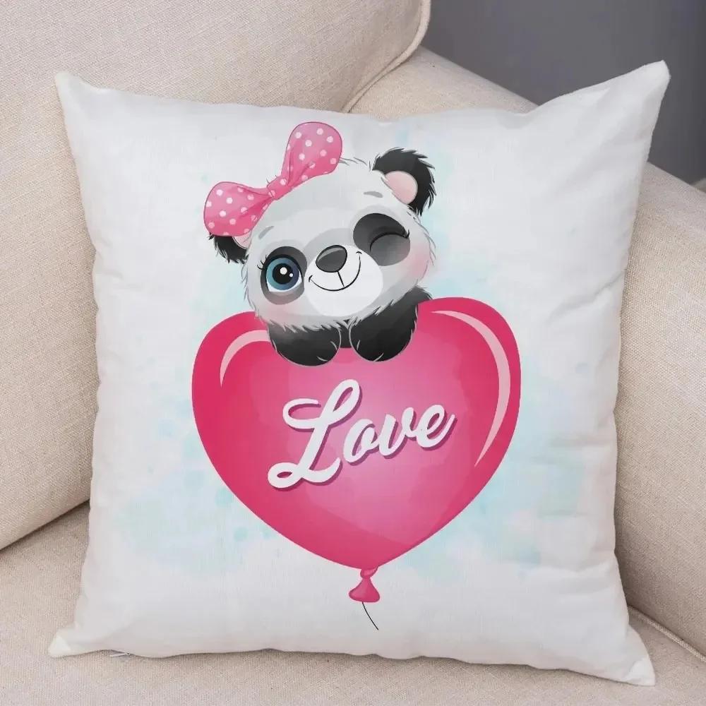 Cartoon Chinese Panda Decorative Pillowcase Car Ornaments Office Living Room Sofa Home Pillowcase Perfect Gift for Children