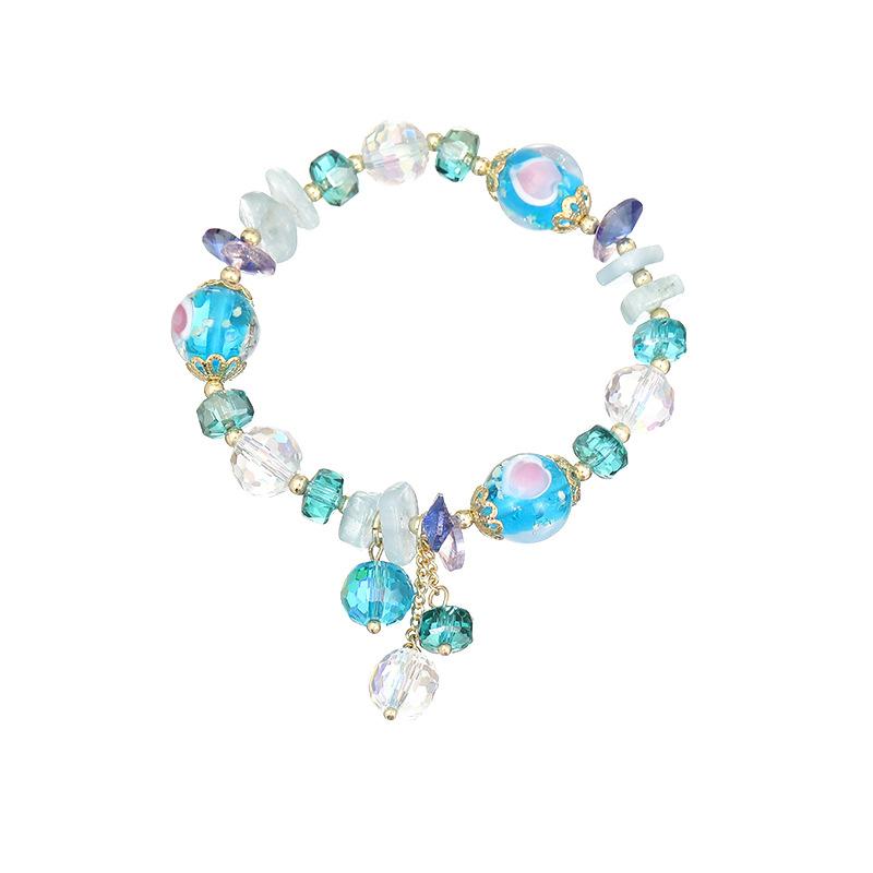 New Fashion Crystal , Summer Fresh Luminous Glazed Crystal , Electroplated K Real Gold In Stock.