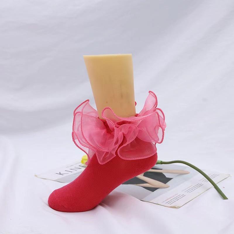 Ins Fashion Children's Dance Socks Princess Girls Frilly Sock Soft Infant Baby Socken Ruffle Socks For Kids School High Quality
