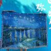 Classic Oil Painting Sofa Blanket Single Retro Decorative Cover Art Tapestry Casual Jacquard Throw Blanket Bed Cover Tablecloth