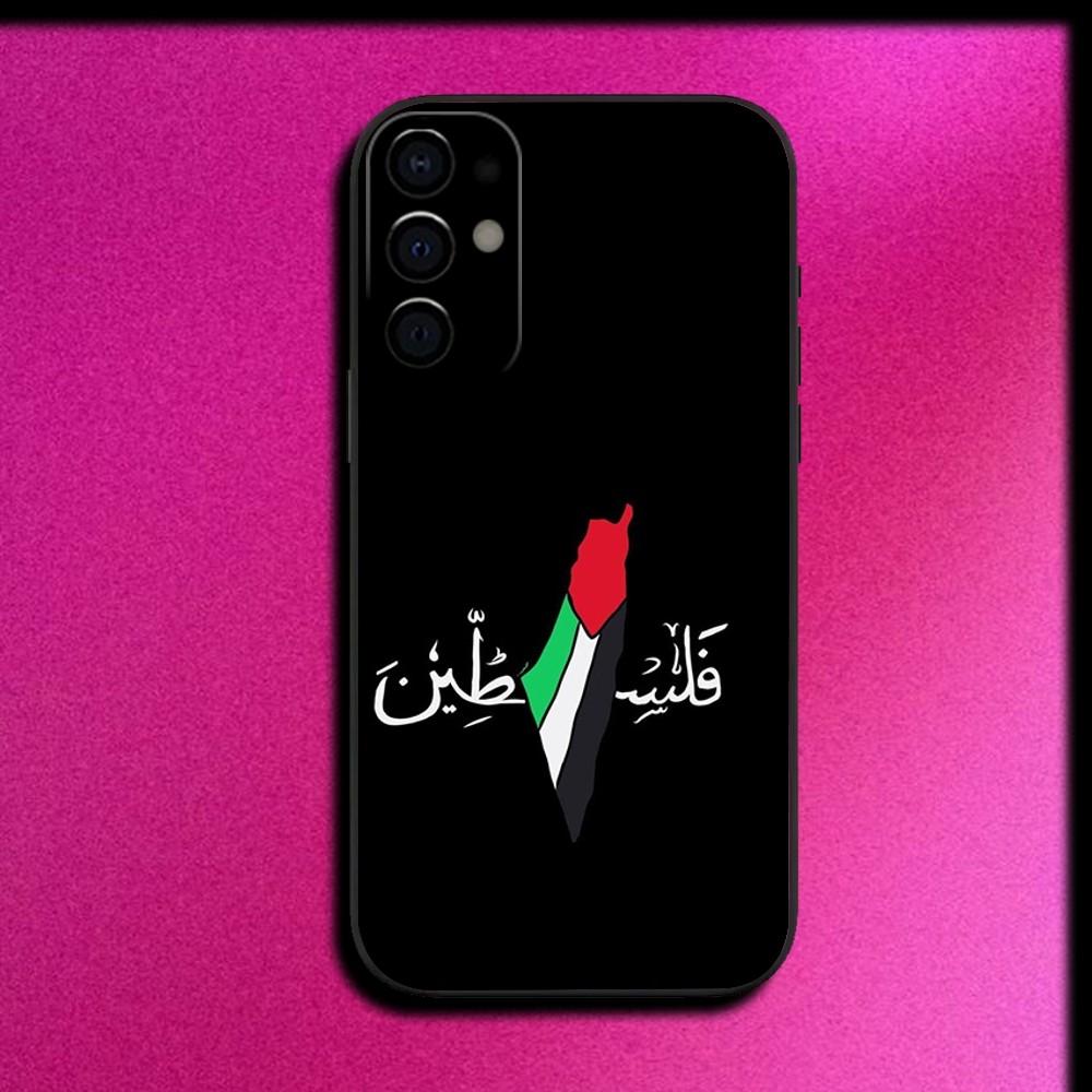 P-Palestine-es-F-Flag MAP Phone Case For Samsung S25,S24,S21,S22,S23,S30,Ultra,S20,Plus,Fe,Lite,Note,10,9,5G Black Cover