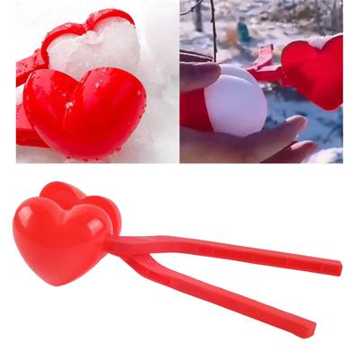На відкритому повітрі Love Heart Snowbal Maker Затискачі Діти Діти Пісок Глина Форма Ігри Інструмент