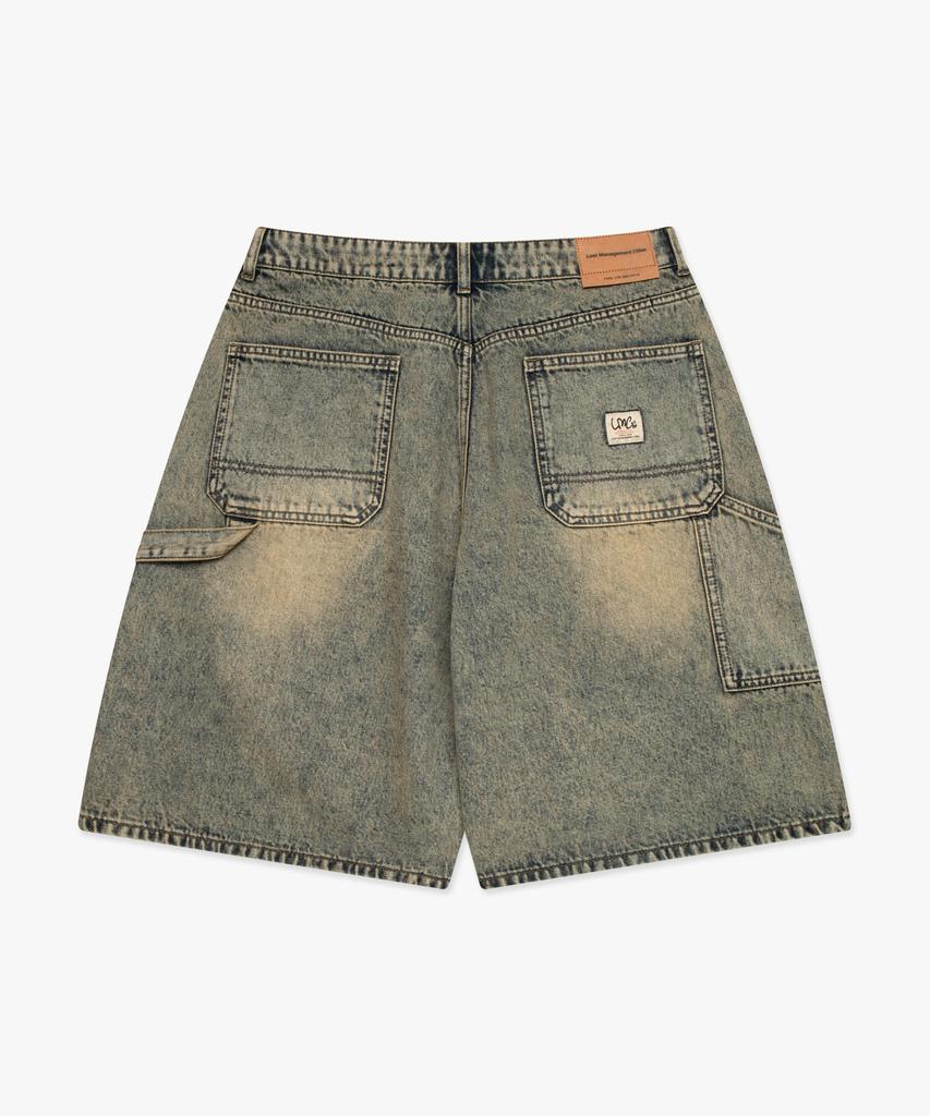 LMC Brush Washed Denim Carpenter Shorts Sand