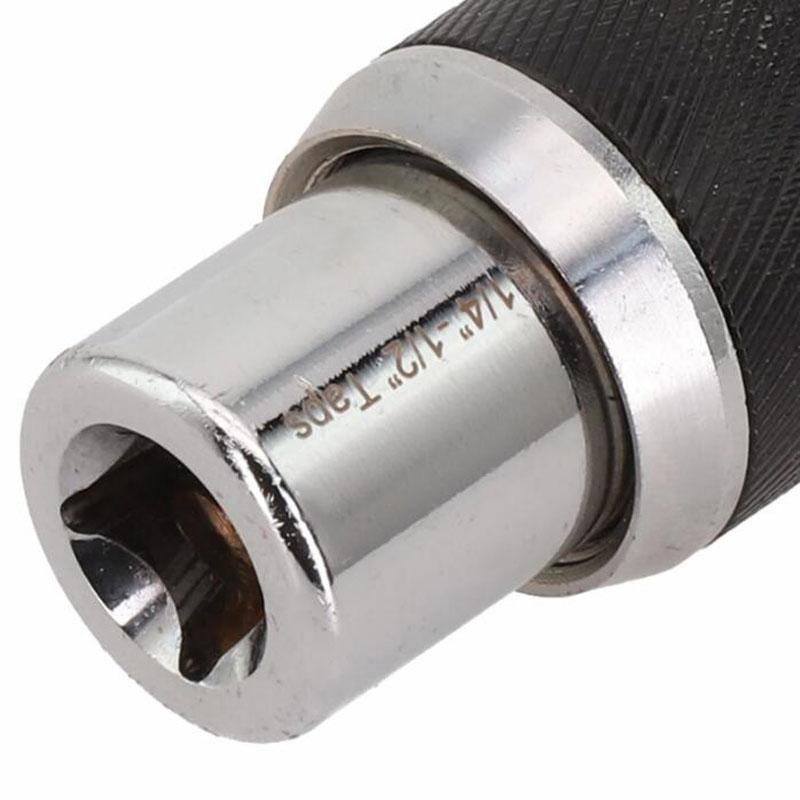 Adjustable Tap Socket Extraction Tool For Taps Reamers Screw Extractor 6-1/4 1/4-1/2in Drive Tap Socket For 3/8in Square Wrench