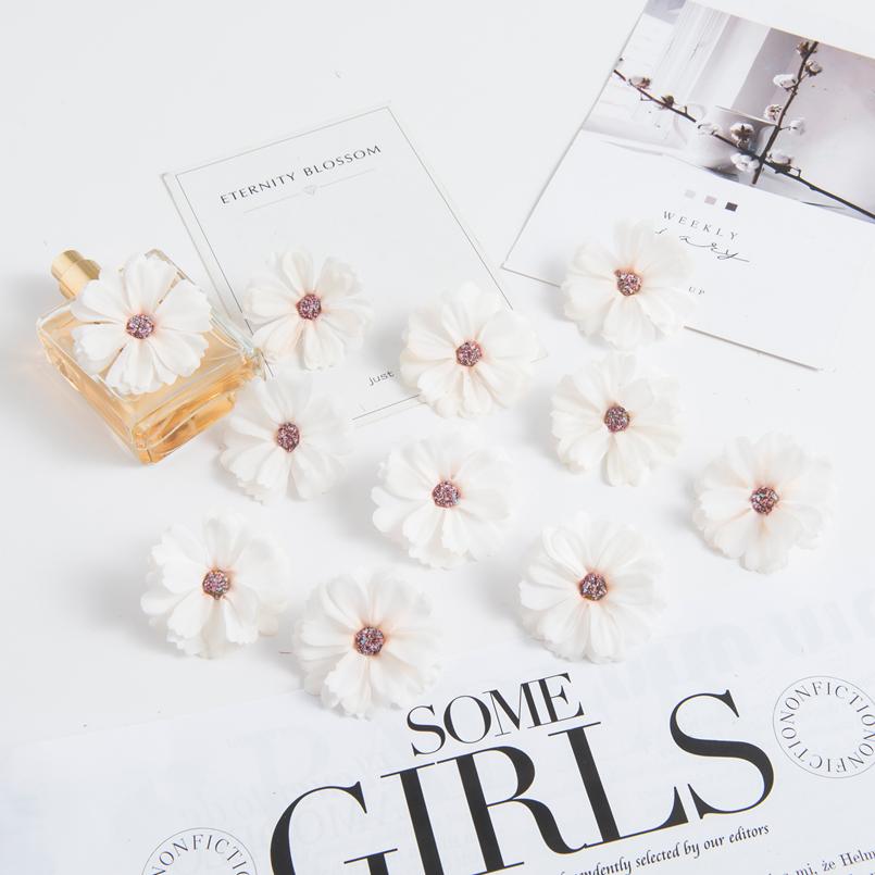 10/20pcs Artificial Flowers Cheap Daisy Heads Mini Home Wedding Decorations Diy Scrapbooks Fake Plants Festival Wreath Headdress