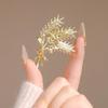 High-end golden wheat ear brooch, high-end sense, light luxury, niche corsage, versatile bouquet, suit coat pin.