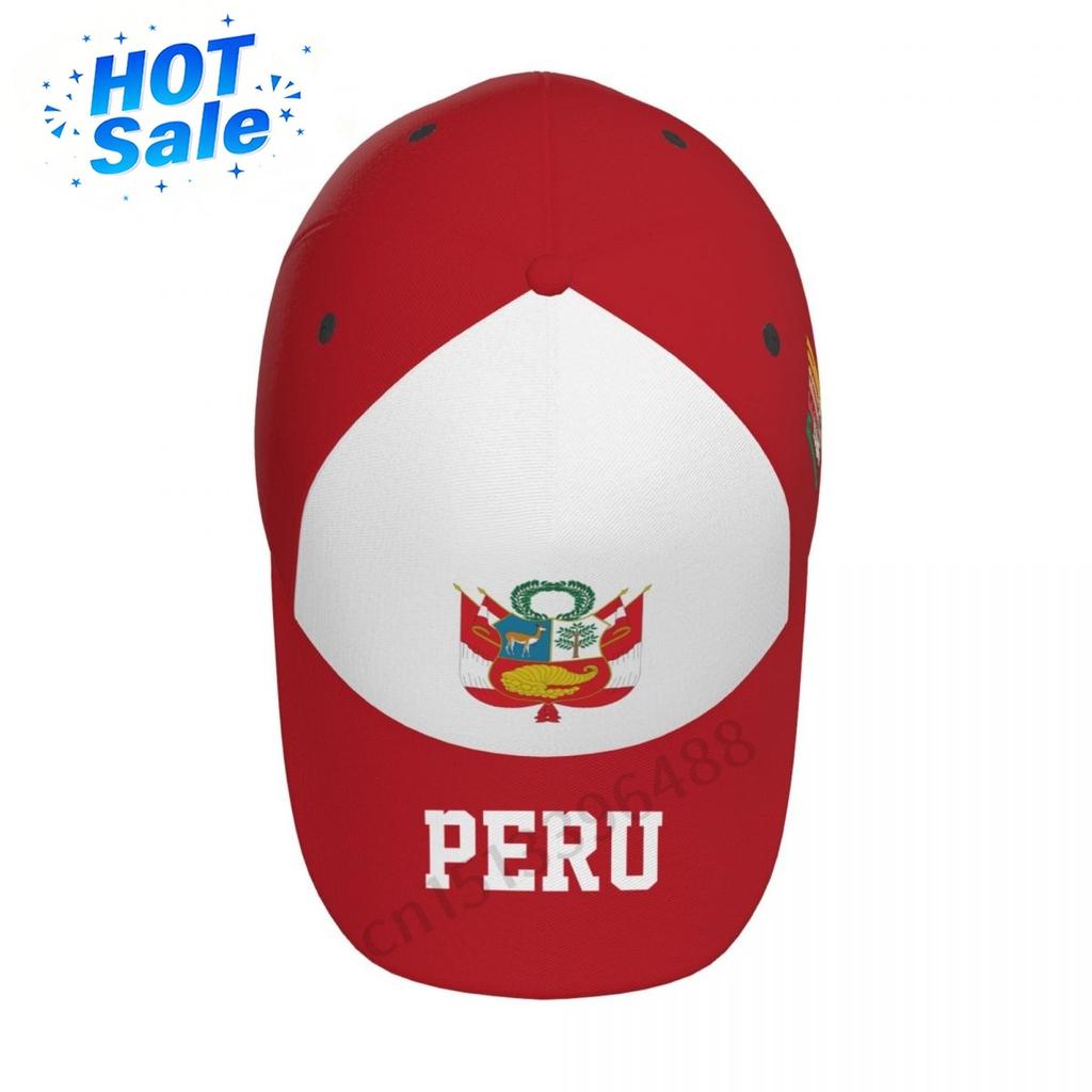 Peru Flag 3D Soccer Hats Sun Baseball Cap Breathable Adjustable Men Women Outdoor Fishing Hat