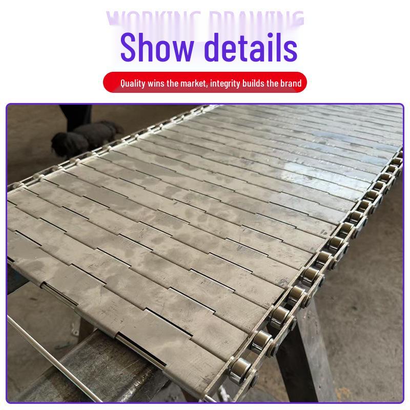 Stainless Steel High-Temperature Resistant Conveyor Belt with Thickened Chain Plate.