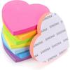 SIMONA Heart Shape Sticky Notes 8 Color Bright Colorful Sticky Pad 75 Sheets/Pad Self-Sticky Note Pads