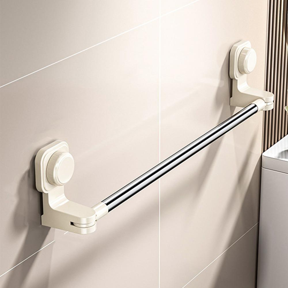 Suction Cup Towel Bars Adjustable Bathroom Storage Rod New Clothes Drying Rack