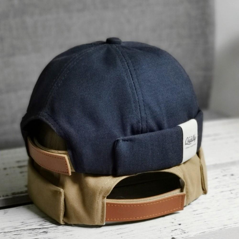 Brimless Melon Skin Hat Hip Hop Beanie Hat Unisex Landlord Cap  Spring and Summer