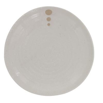 Naczynia Wschodnie Trójkątny Talerz 8 cali Biały Polka Dot Monotone Series 22,8 cm