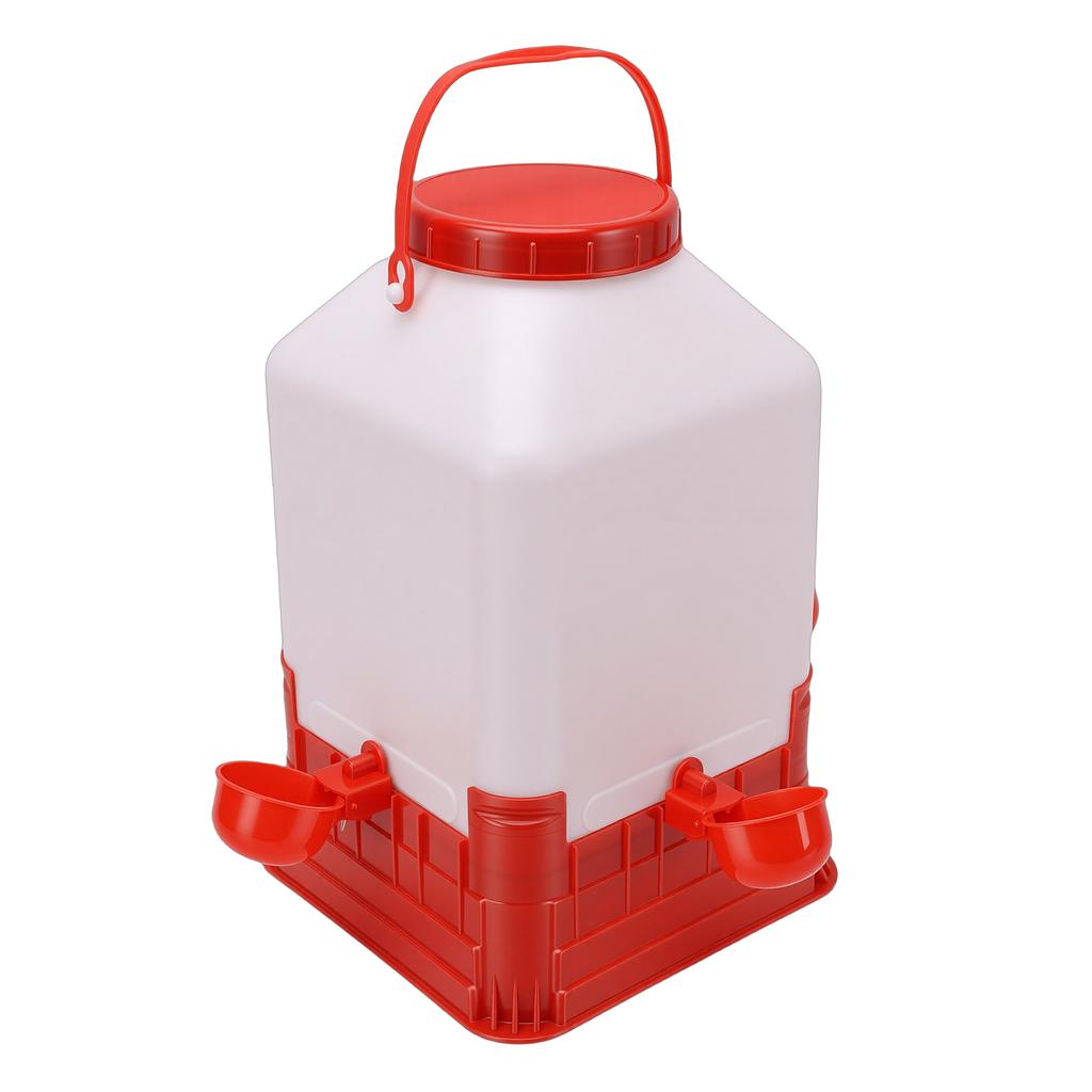 Chicken Waterer 10L Large Capacity Easy to Clean Manual Chick Drinker Waterer for Poultry Feeding
