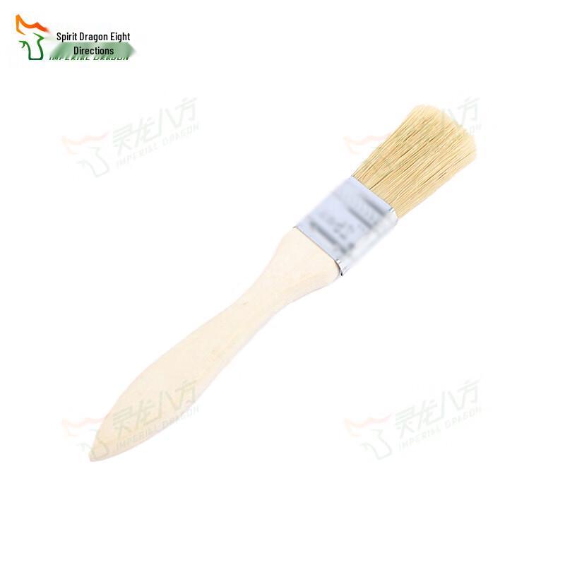 Versatile Wooden Handle Pig Bristle Paint & BBQ Brush 5-Pack