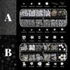 MAYCREATE 3D Nail Charms Crystal Nail Gems for Art,Crystal Bow Art Gems Flat Jewels Decorations Aurora Flowers Chains Stuff for Decoration Design D