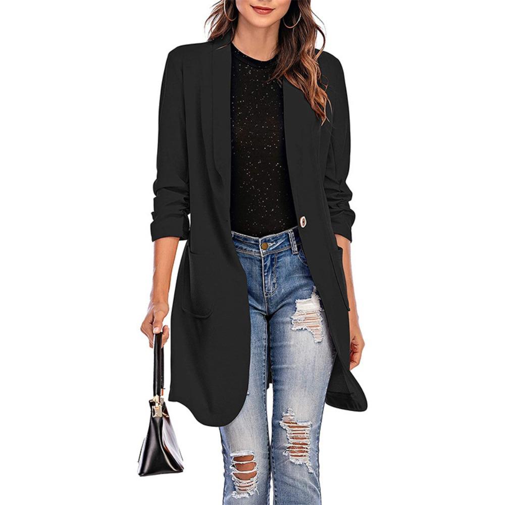 QICED Women's Vintage Casual Long Sleeve Jackets & Coats