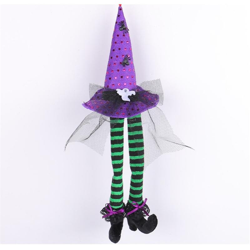 Set Of 5 Colorful Witch Hat Party Decorations Halloween Hanging Pendants Easy to Install Window Ornament for Home