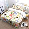 Floral Bee Pattern Set For Spring Exquisite Three-Piece Bedding Set Gift For Kids And Adults