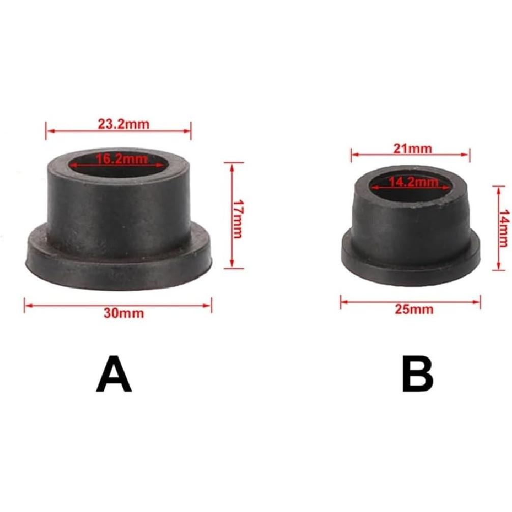 8 Stück Passend für ATV Vordere A-Arm-Buchsen Lenkstreben Achsschenkel Achsschenkelbolzen-Buchse Runde Hohl-Tüllen Lochstopfen O-Ringe Dichtungen(8 Stück B)