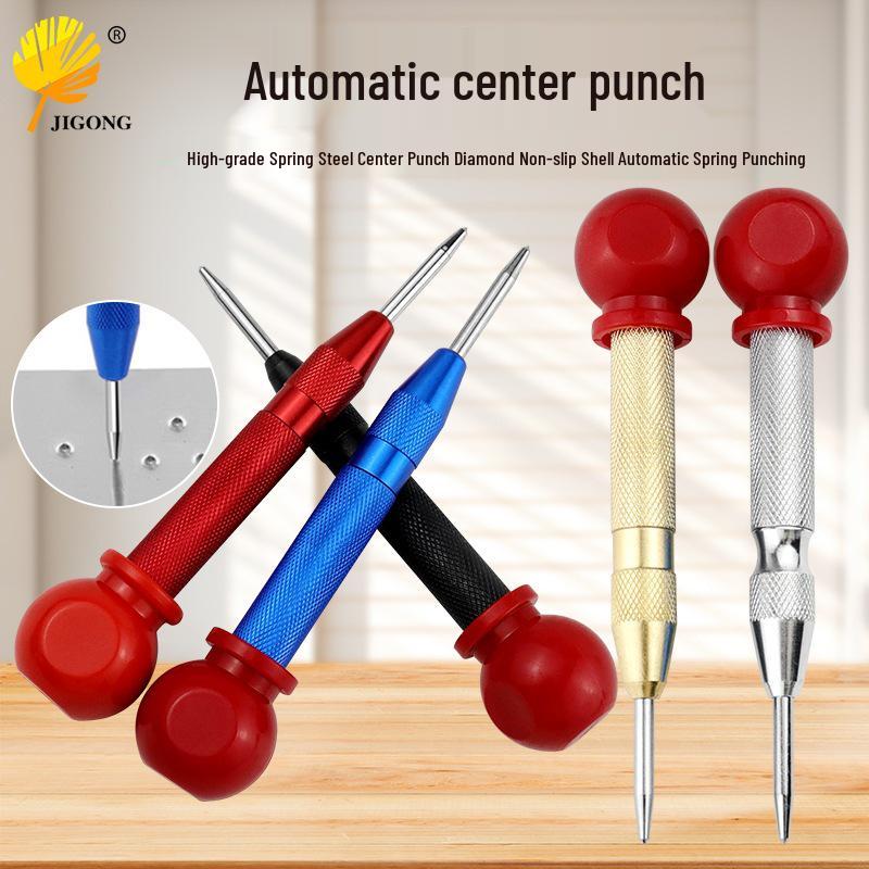 Automatic Center Punch Window Breaker with Handle for Marking and Hole Positioning