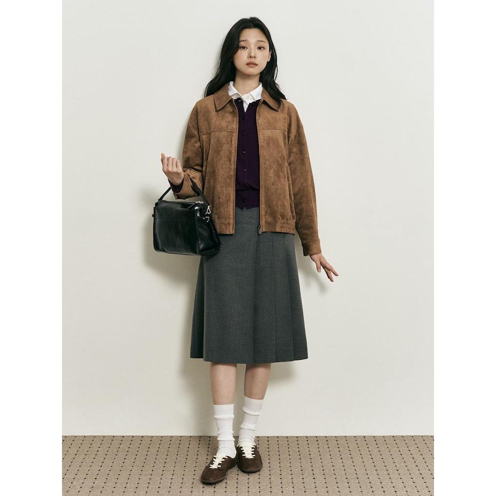 Binpolleidiseu [B. My] Pleated Midi Skirt Ash (Bf5827N024)