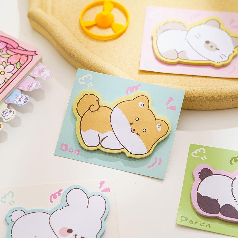 1 Piece Adhesive Kawaii Cartoon Capybara Animals Notes Notepad Memo Pad Office School Supplies Stationery Sticker
