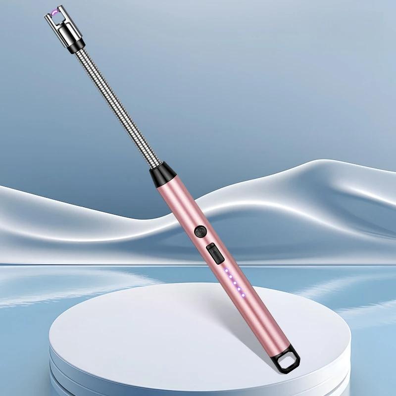 360° Use Long Hose Electric Pulse Plasma USB Arc Lighter Home Candle Kitchen Gas Stove Windproof Flameless Safety Ignition Gun