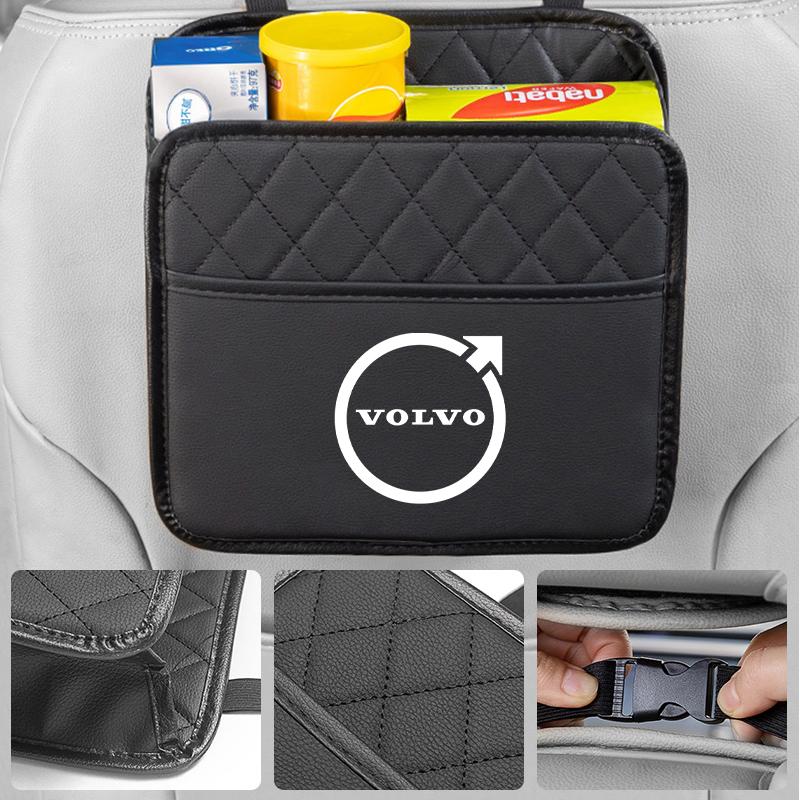 cujgl8 Multi-functional Car Stickers Half Grid Seat Backrest Storage Bag For Volvo AWD C30 S60 S80 S90 T6 V40 V50 V60 V70 V90 XC40 XC60