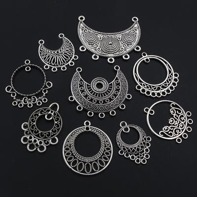 10 Stück Antik Silber Plated Vintage Boho Stil Verbinder Anhänger Charm Anhänger DIY Schmuckherstellung Zubehör für Armband Halskette