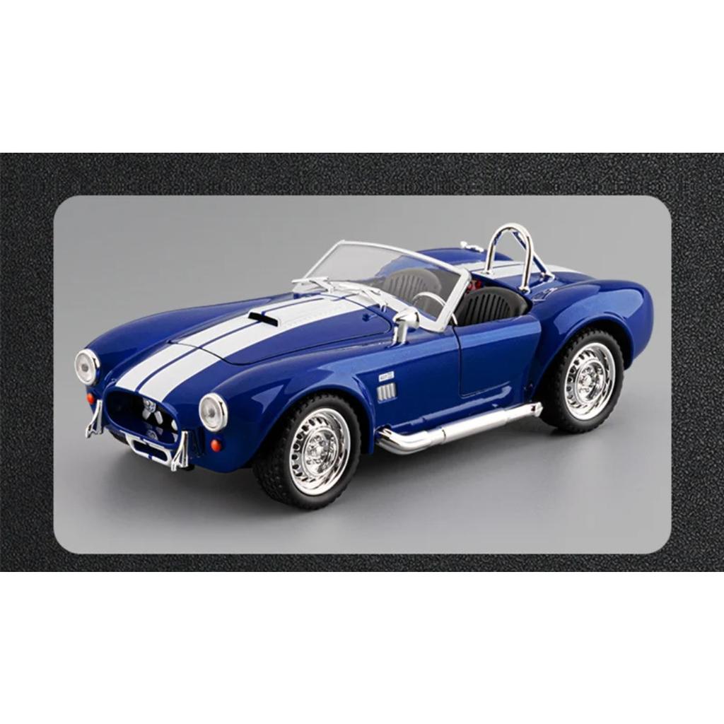 1/22 Ford 1965 Shelby Cobra 427 S/C Alloy Roadster Sports Car Model Diecast Metal Classic Car Vehicle Model Sound Light Kids Toy Gift