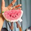 Jc Cute Watermelon Modeling Plush Soft And Comfortable Backpack Pendant Smiling Face Stuffed Doll Trendy Toy Ornament Gift