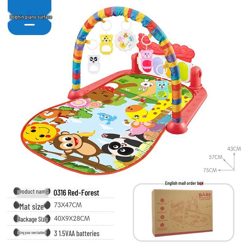 Baby Fitness Rack Musik-Spielmatte mit Klavier- und Trommelfunktionen