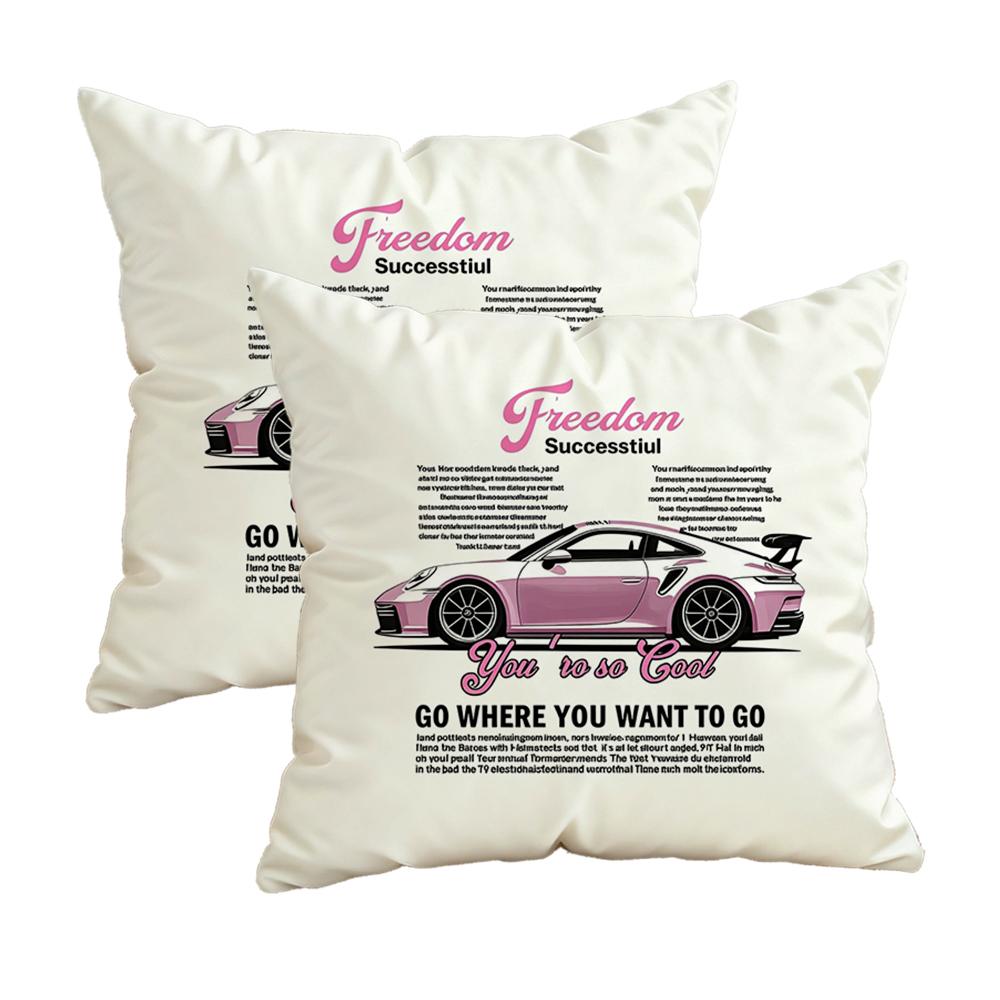 Smiling Face Pink Pillowcasezipper Design, Decorative Pillowcase, 45X45 Cm Pillowcase