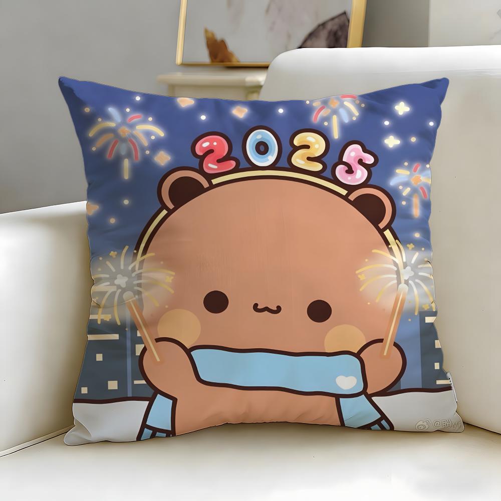 popular cartoon yier bubu Cushion Cover Soft  EasyWash Pillow Case  Versatile for Couch Bed Travel and Office