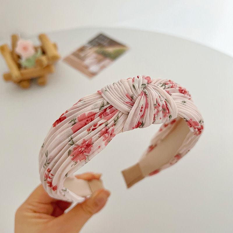 

Головной убор, модный аксессуар, нежный темперамент, повязка на голову, женская ткань с принтом для волос 16*5.5cm розовый