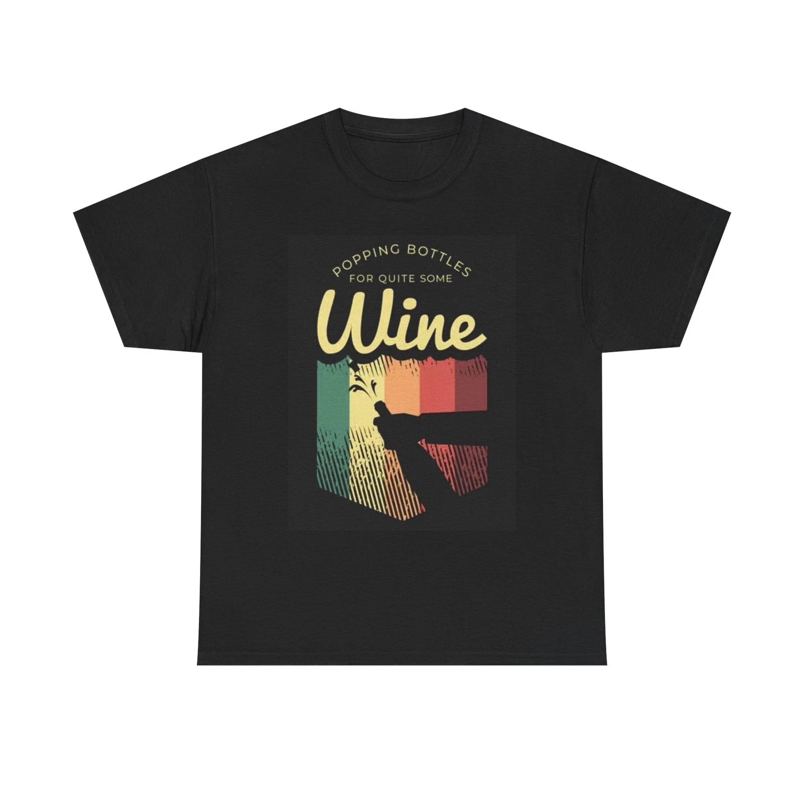 Men s and Women s T-shirts Popping Wine Bottles Graphic XXXL